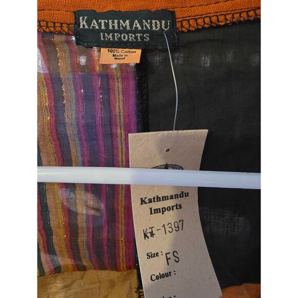 Kathmandu Imports Duster Cardigan OS Womens Short Sleeve Patchwork Lagan Look - Picture 4 of 5